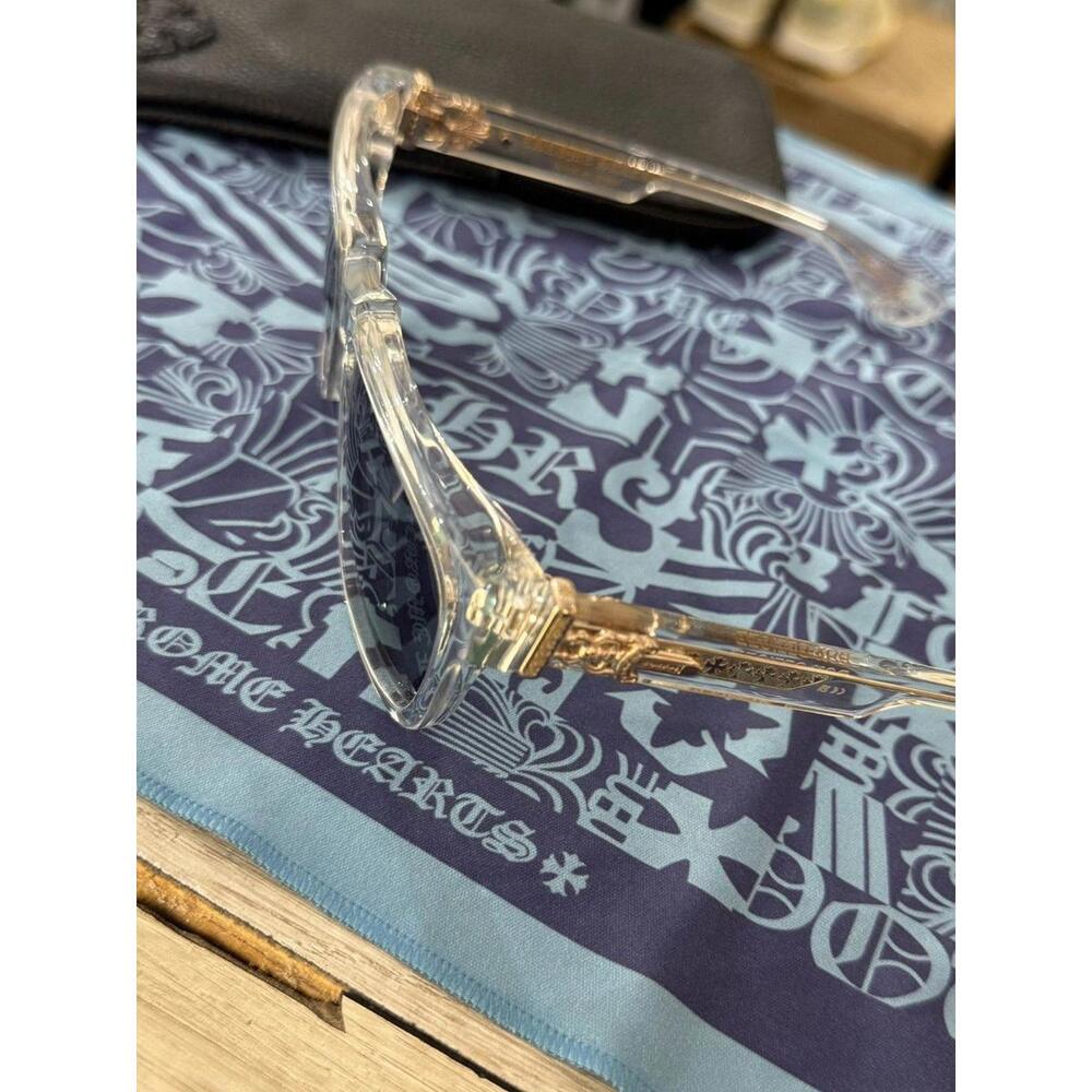 GOLD Chrome Hearts Box Office Tinted glasses